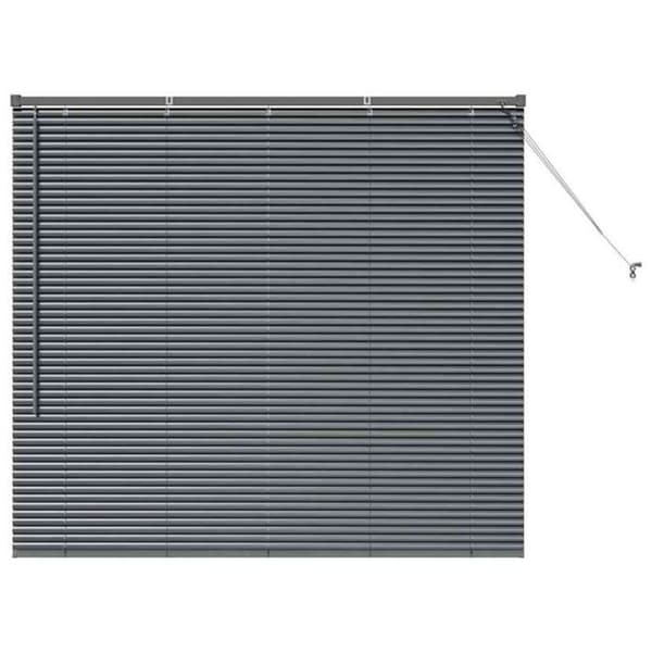 Mörkgrå aluminiumvitrin 145 x 130 cm – utomhusmontering – modern design