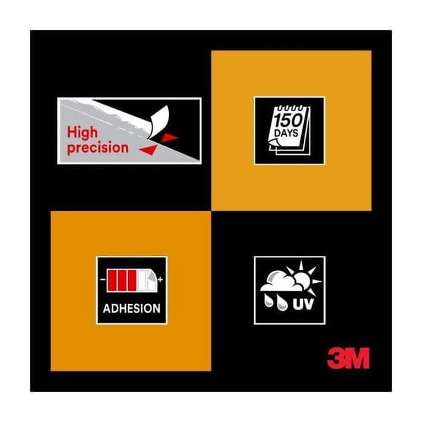 3M Professionell Maskeringstejp 48 mm x 50 m - Hög Precision, 3 Rullar