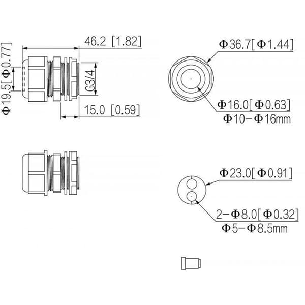 Dahua technology anslutningslåda PRESSE-ELECTRODA G3416GW IP68 3/4