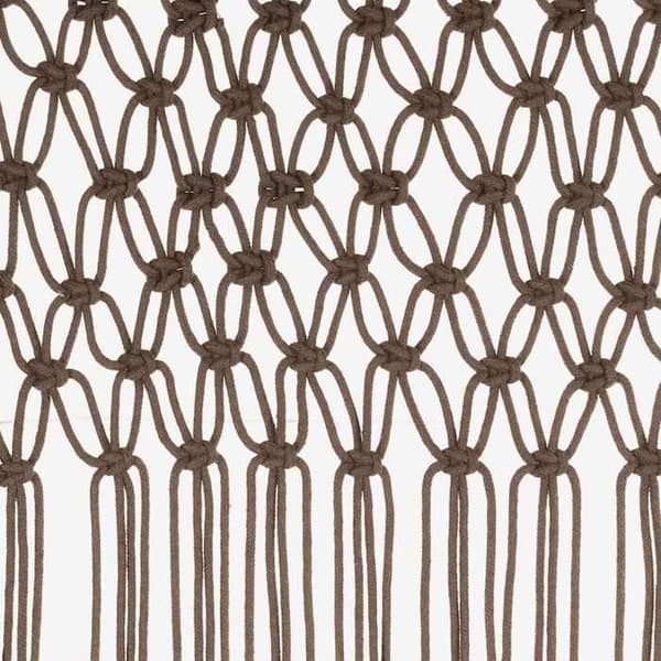 vidaXL Macrame Gardin, Taupe 140x240 cm Bomull