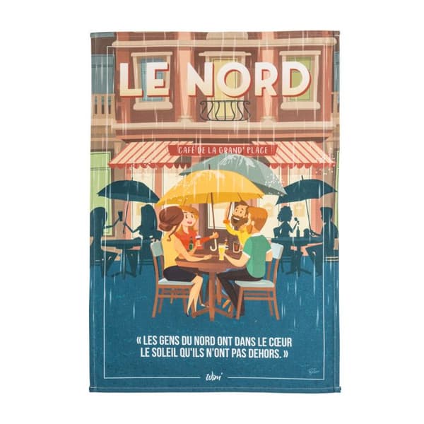 Färgglad bomullshandduk 50x75 - Coucke - Le Nord