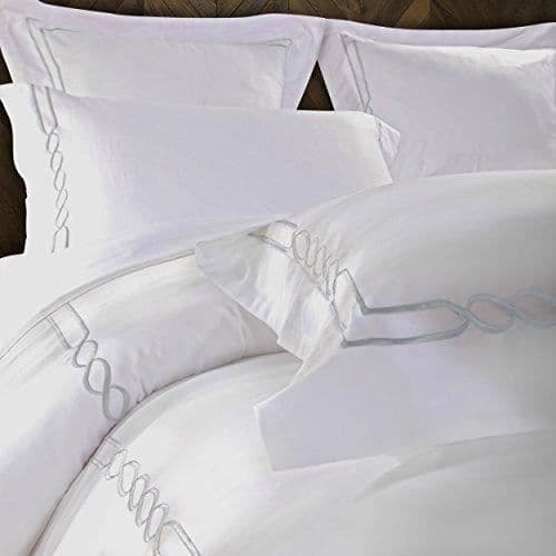 Premium Quality 200 Thread Count Påslakan med broderad design, bomull, Lorenz, dubbel set om 2, storlek L/XL