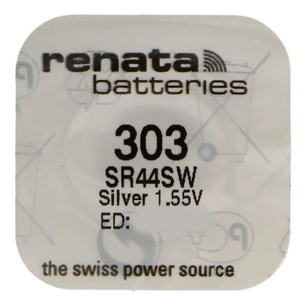 Silveroxid knappcell 303 / SR44SW 0% kvicksilver 1,55V