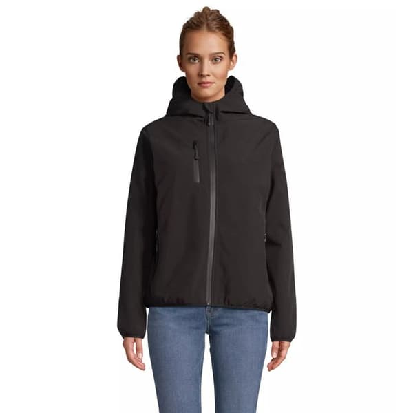 Parka softshell dam Sol's Falcon vadderad - svart