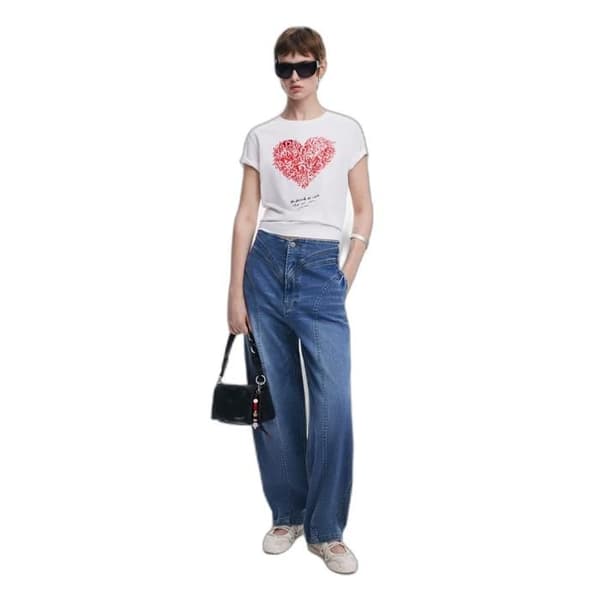 T-shirt dam Desigual Cor