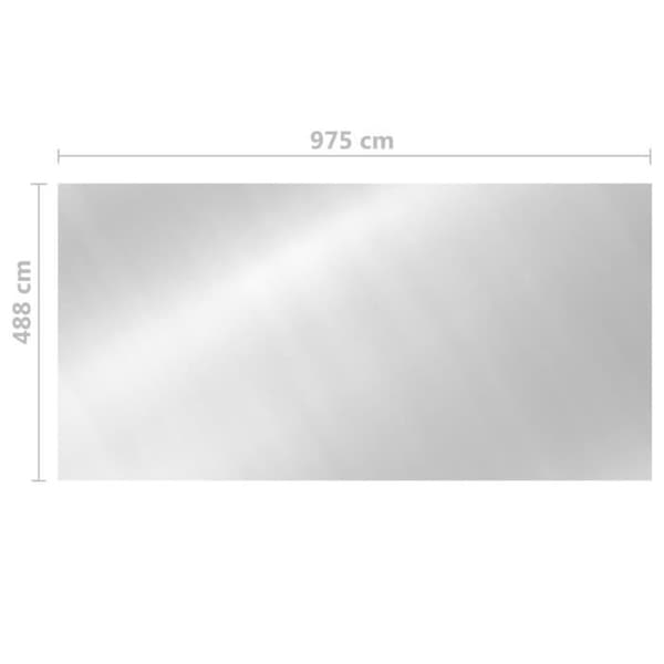 vidaXL Simbassängskydd Silver 975x488 cm PE