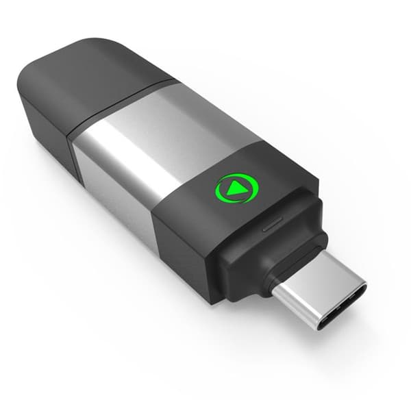 Adaptör 2-i-1 - FORCE PLAY - CarPlay/Android Auto - USB-A - USB-C - Trådlös