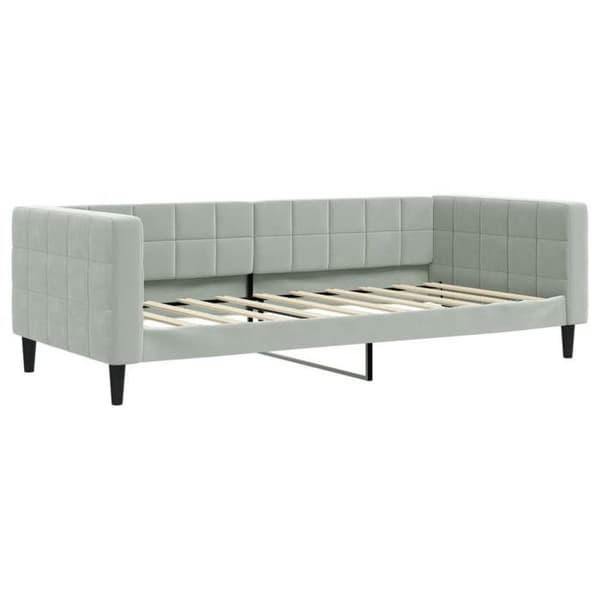 vidaXL Lätt grå vilolits 90x190 cm sammet 354021