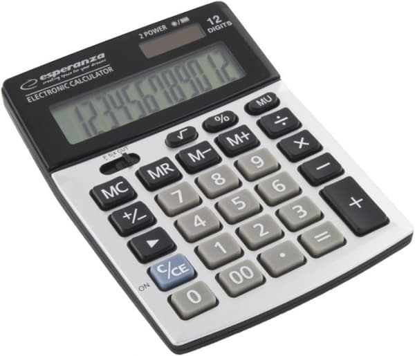 Elektronisk miniräknare - ESPERANZA - ECL102 - Kontor - Grå - Batteri