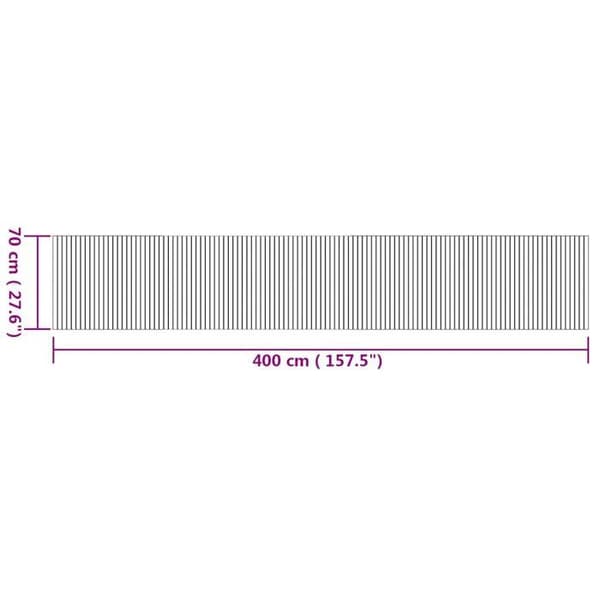 vidaXL Rektangulär matta naturlig 70x400 cm bambu, vardagsrumsmatta, rektangulär matta, modern matta, 376757