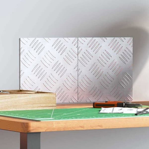 Aluminiumtrappa - vidaXL - 20x20 cm - Silver - Halkskydd - Set om 2