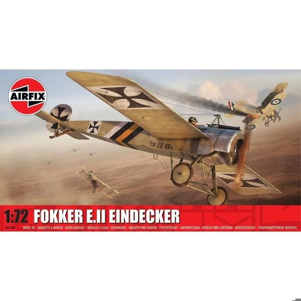 Modellflygplan - Fokker E.II Eindecker - Skala 1/72 - 35 delar - Plast