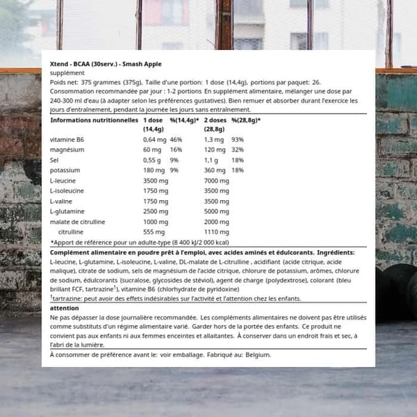 BCAA i pulverform Scivation - Xtend Original BCAA - Smash Apple 440g