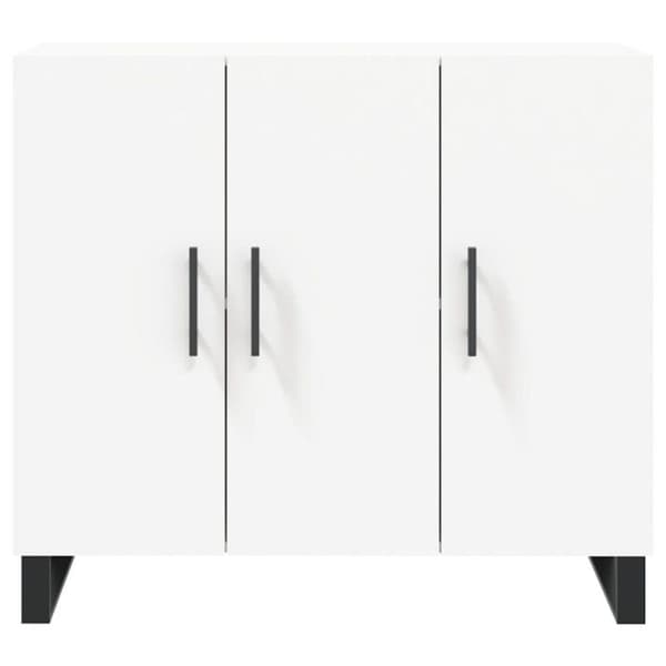vidaXL Buffé vit 90x34x80 cm ingenjörsträ 828132