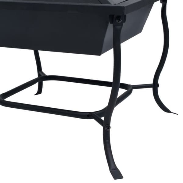 vidaXL Fire Pit Black 42x42x45 cm Stål 46647