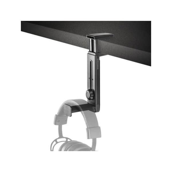 Support för headset - Mars Gaming - MHH2 - Justerbar höjd - Dubbelhook-installation - Svart