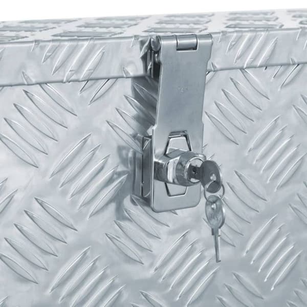 vidaXL Aluminiumlåda 80,5 x 22 x 22 cm Silver