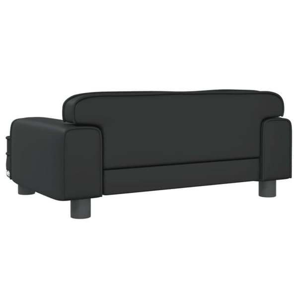 Svart barnsoffa 70x45x30 cm i konstläder