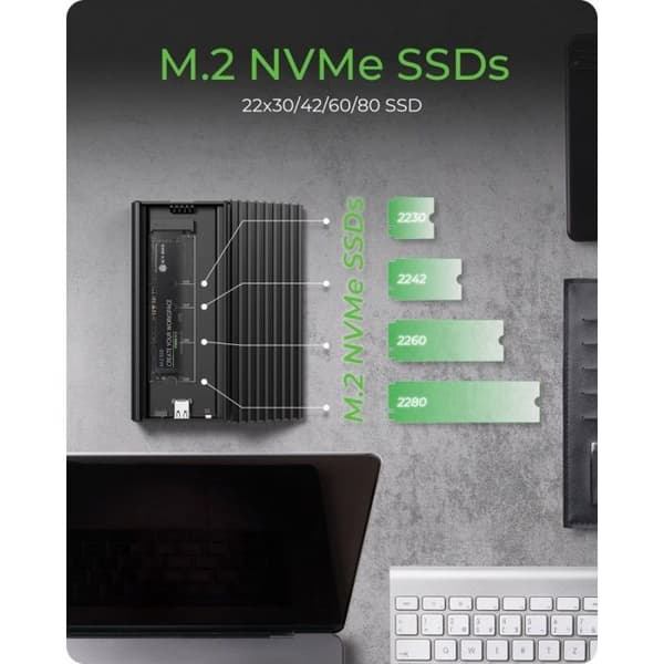 Extern SSD-hårddisk - ICY BOX - IB-1917M-C32a - 1 To - USB 3.2 - Typ-C