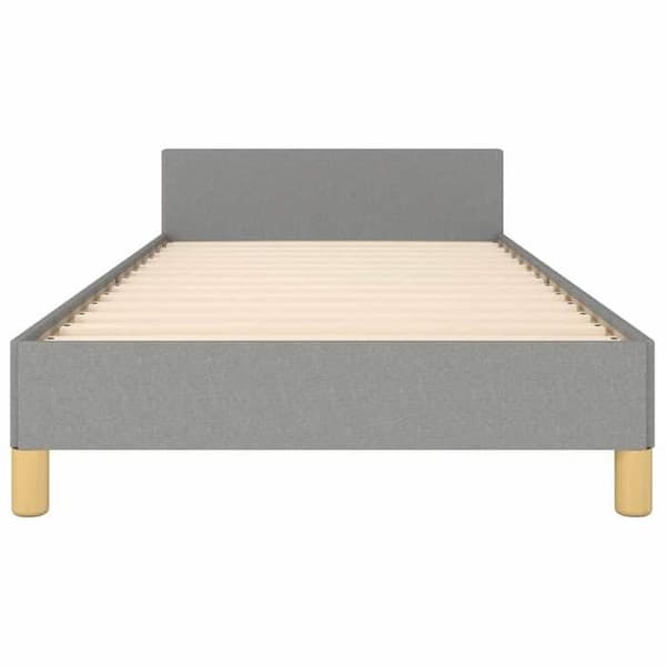 vidaXL Sängram utan madrass ljusgrå 90x190 cm tyg 347375