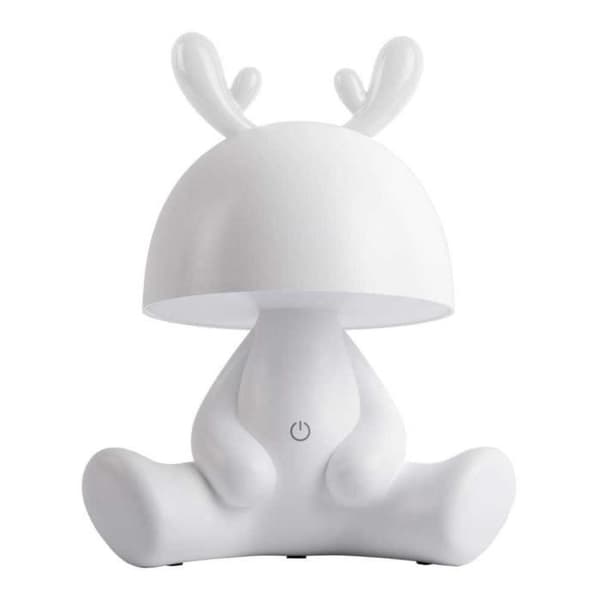 Bordslampa - Älg - LED - Vit - Termoplast - USB-uppladdningsbar