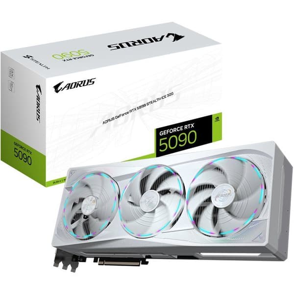 GIGABYTE - AORUS - Grafikkort - NVIDIA RTX 5090 - STEALTH ICE - 32 Go