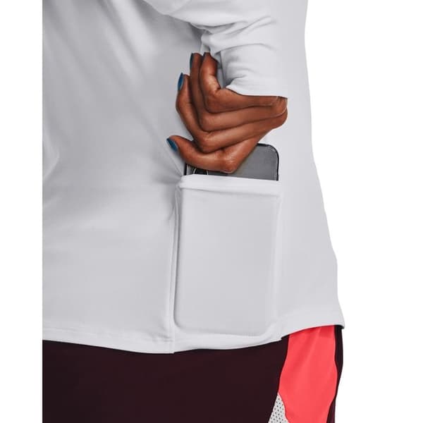 Träningströja 1/2 zip - UNDER ARMOUR - Qualifier Run - Dam - Vit - Snabbtorkande