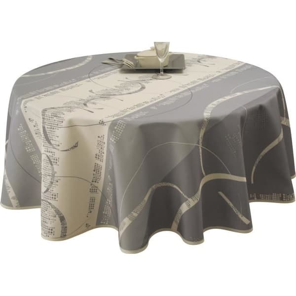 Duk - Astrid - Rund 160 cm - Fläckavvisande - Vattenavvisande - Polyester