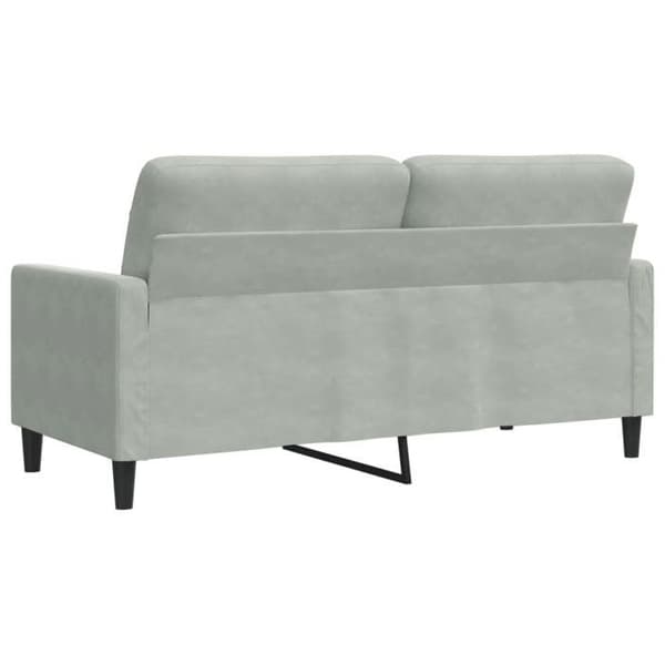 vidaXL 2-sitssoffa Ljusgrå 140 cm Sammet 4007624