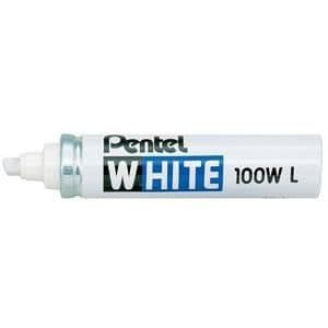 Pentel permanent marker vit x100W, spets b...