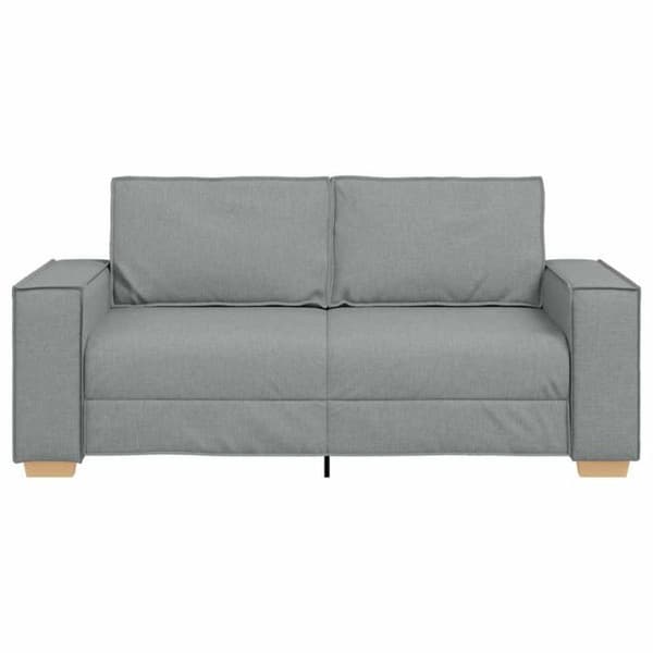 Soffa 2 platser Ljusgrå 140 cm Tyg