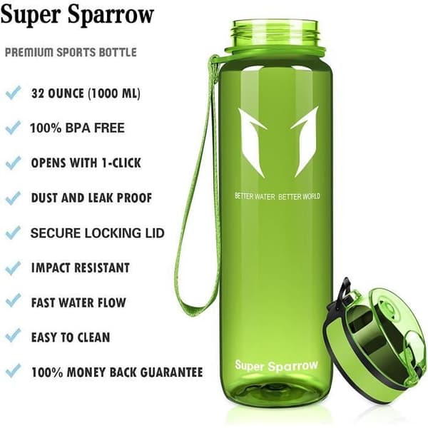 Super Sparrow Vattenflaska - Flaska, 500ml, Slät-Läsk