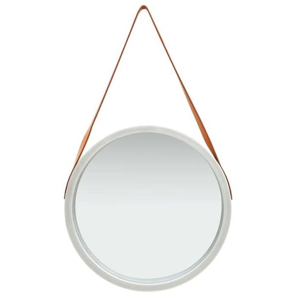 vidaXL Väggspegel med Rem 50 cm Silver 320366