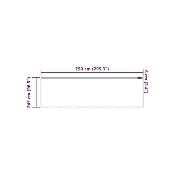 Blommönstrad spetsgardin - vidaXL - Vit - Polyester - 245x750 cm - Ljusfilterande - Integritetspaneler