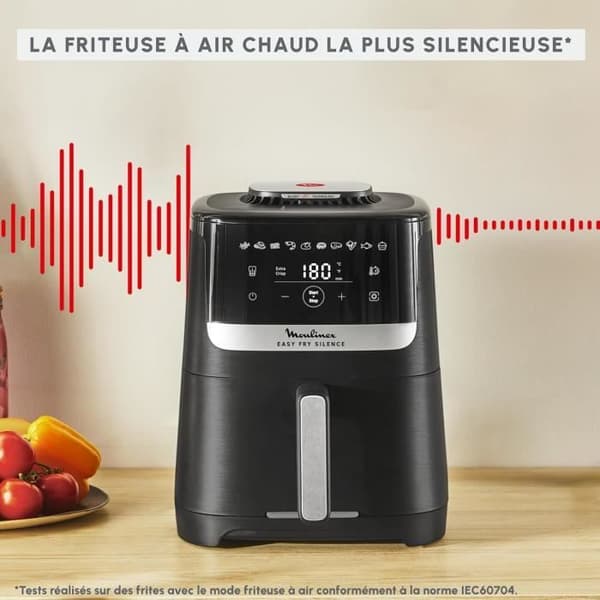 Luftfritös - MOULINEX - EZ5528F0 - 5 L - Tyst teknologi - Easy Clean Store-system