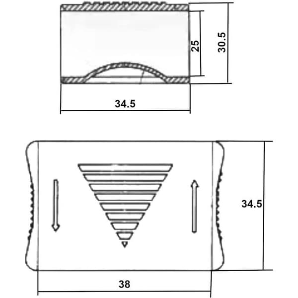 10x Latte 38x25mm Guide med fast variator Justerbar tryckhårdhet