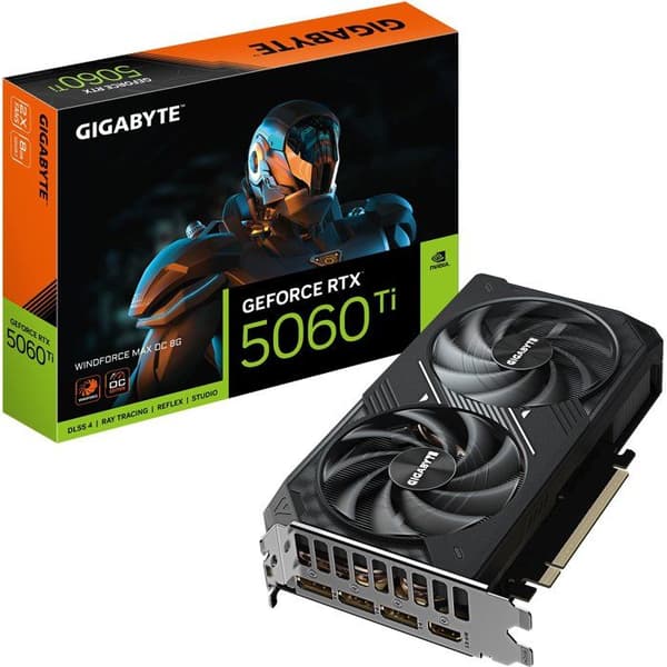 GIGABYTE - WF2MAX - Grafikkort - NVIDIA RTX 5060Ti OC - 8 Go