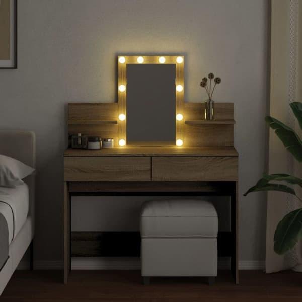 Coiffeuse med LED eksonoma 100x40x130 cm