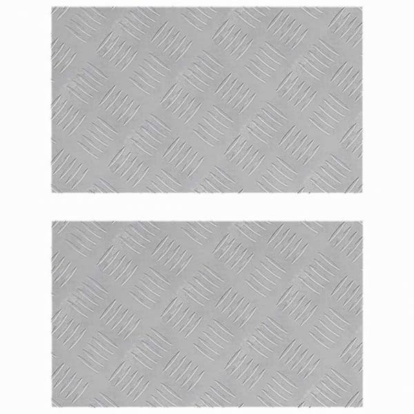 Trappsteg Vidaxl Trappsteg Rektangulär 2 st Silver 50 x 30 cm Aluminium