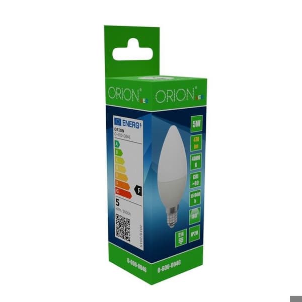 LED-lampa - ORION - 5W - E14 - 470 lm - Stearinljus
