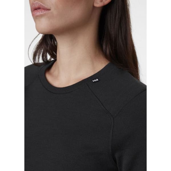 Helly Hansen lifa merino midweight crew damtröja - svart - XL