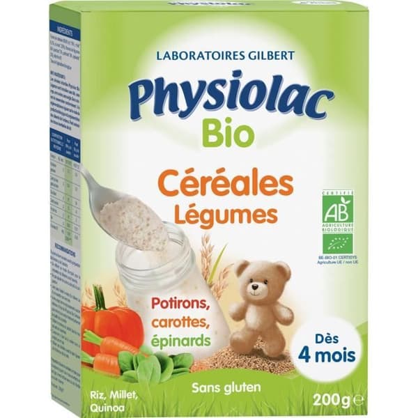 Physiolac Bio Gröt med Grönsaker +4m 200g