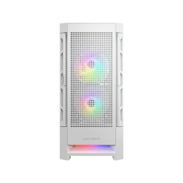 Mellanstående chassi - COUGAR - Airface RGB - Vit - ARGB-fläktar - Utmärkt luftflöde
