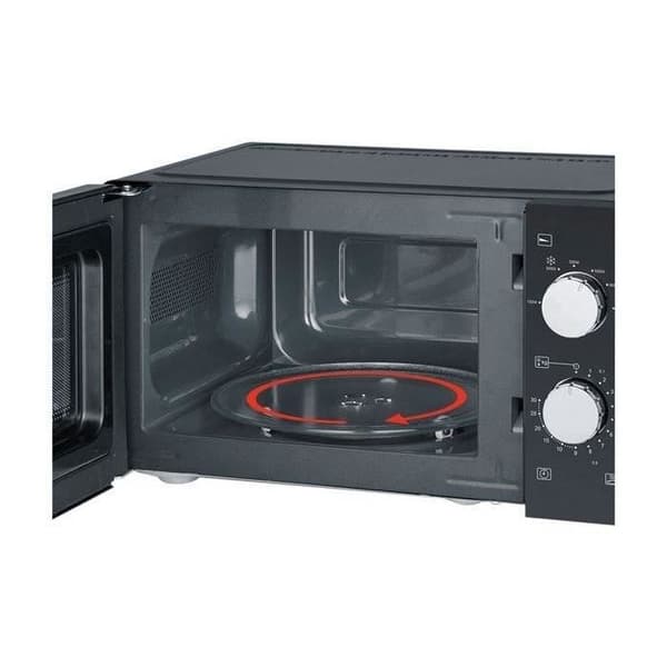 SEVERIN mikrovågsugn - 17L - 700W - svart/silver - 6 effektnivåer - 2 avfrostningsprogram