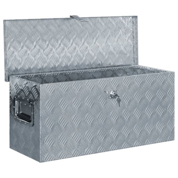 Aluminiumbox - vidaXL - 80 x 30 x 35 cm - Silver - Rostbeständig - Låsensystem