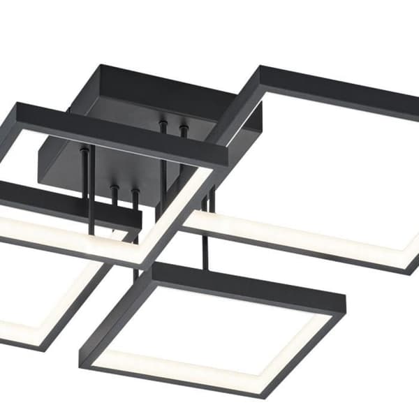 LED-taklampa, dimbar, borstad aluminium, SORRENTO