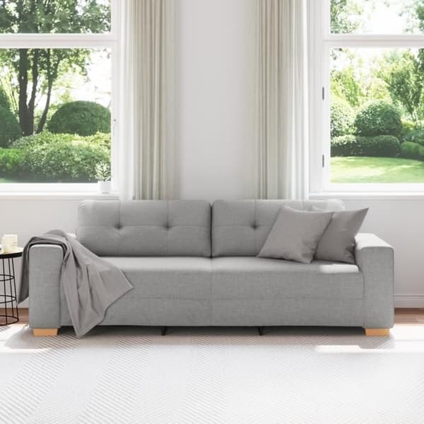 3-sitssoffa - Molngrå - Polyester tyg - Modern stil - Mjuk komfort