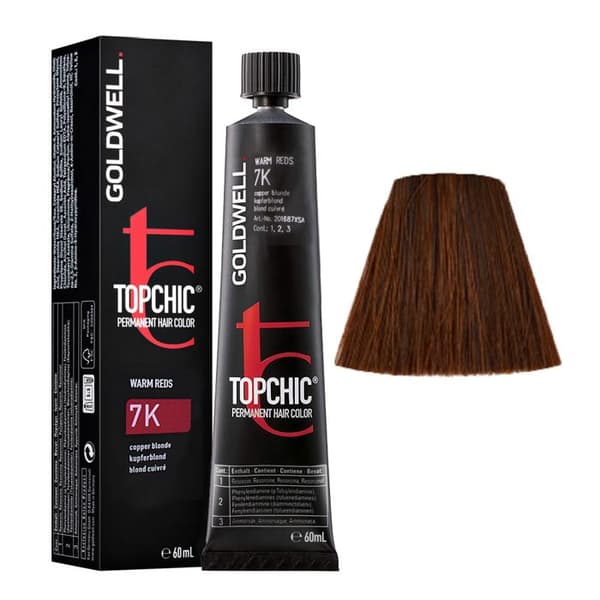 Goldwell Top Chic 7K Koppar Blond Varmröd Permanent hårfärg 60ml.