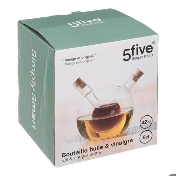 Flaska olja/ättika glas 0,48L - 5 five simply smart