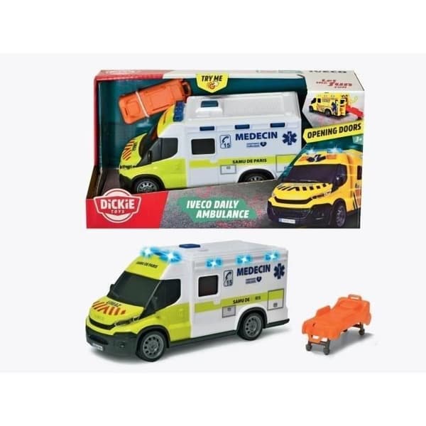 Samu ambulans - Dickie - IVECO Daily - Freewheel - Ljud och ljuseffekter